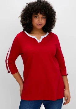 3/4-Arm-Shirt mit Kontrastdetails<sheego Discount