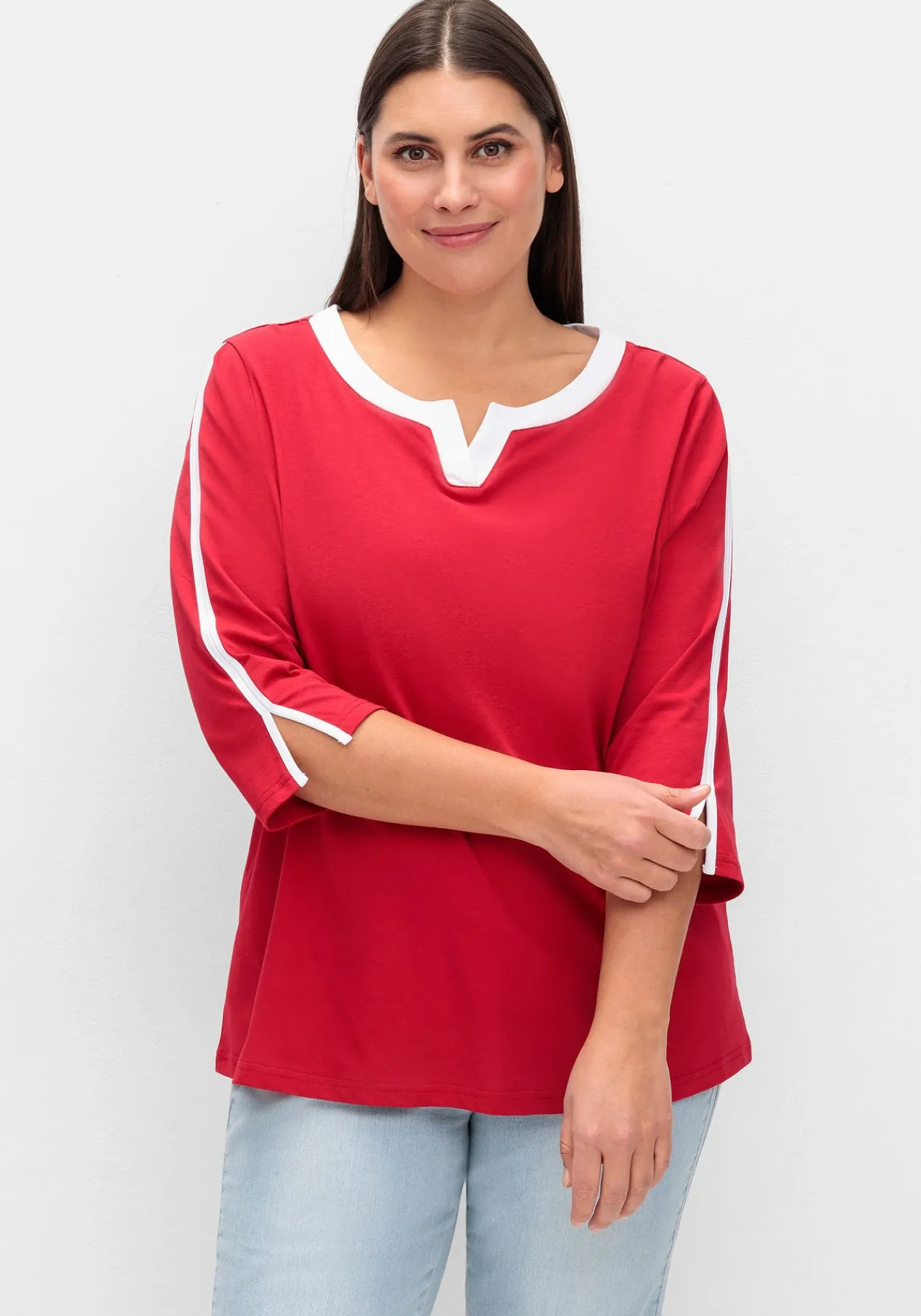 3/4-Arm-Shirt mit Kontrastdetails<sheego New