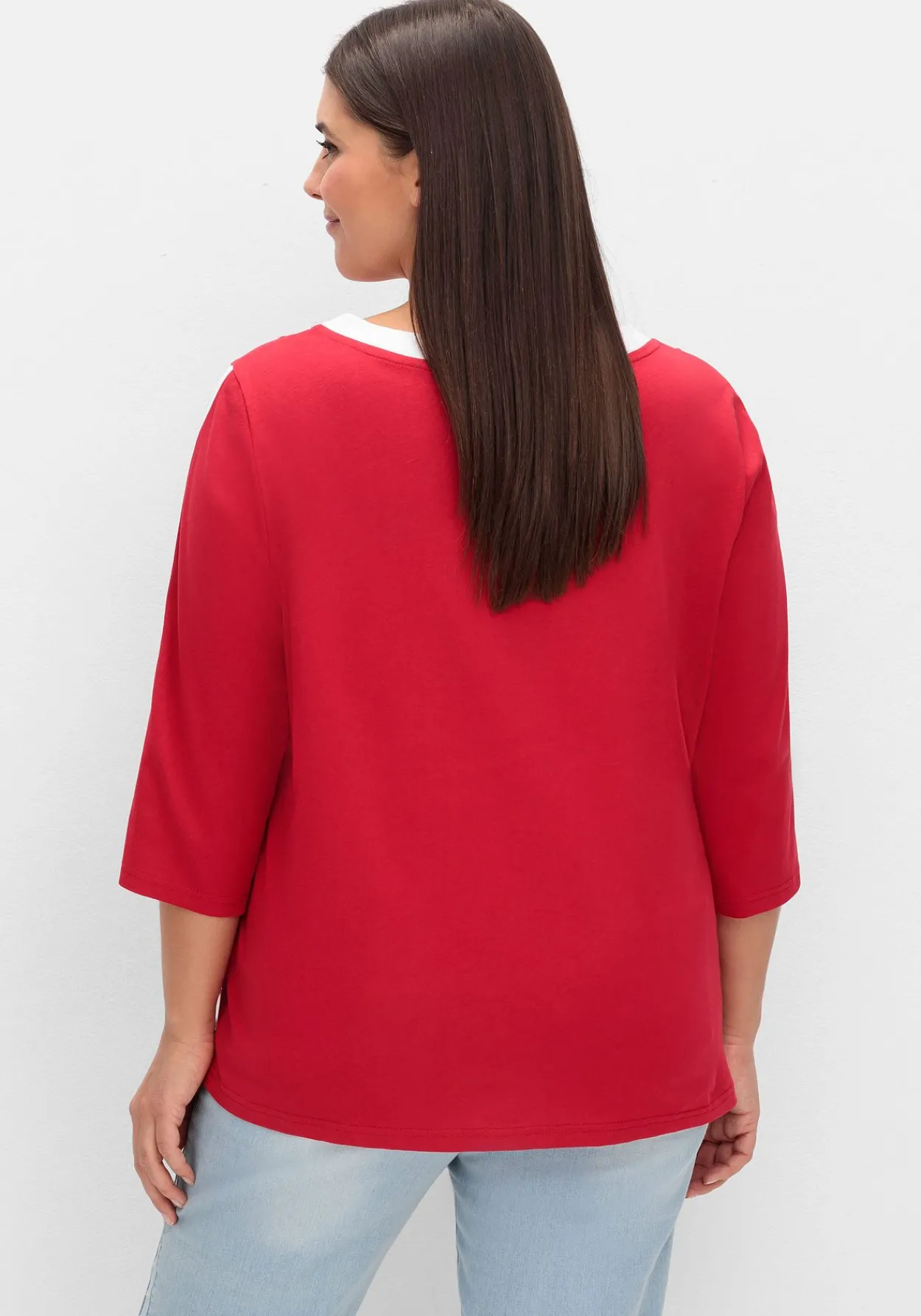 3/4-Arm-Shirt mit Kontrastdetails<sheego New