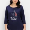 3/4-Arm-Shirt mit maritimem Frontdruck<sheego Best