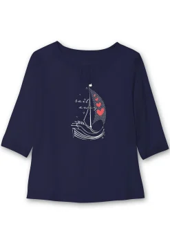 3/4-Arm-Shirt mit maritimem Frontdruck<sheego Best