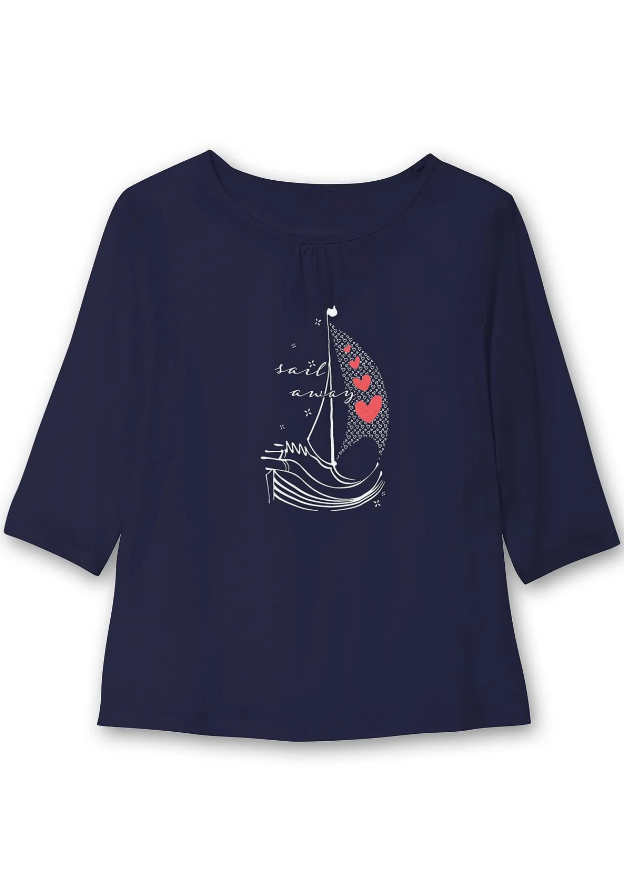 3/4-Arm-Shirt mit maritimem Frontdruck<sheego Best