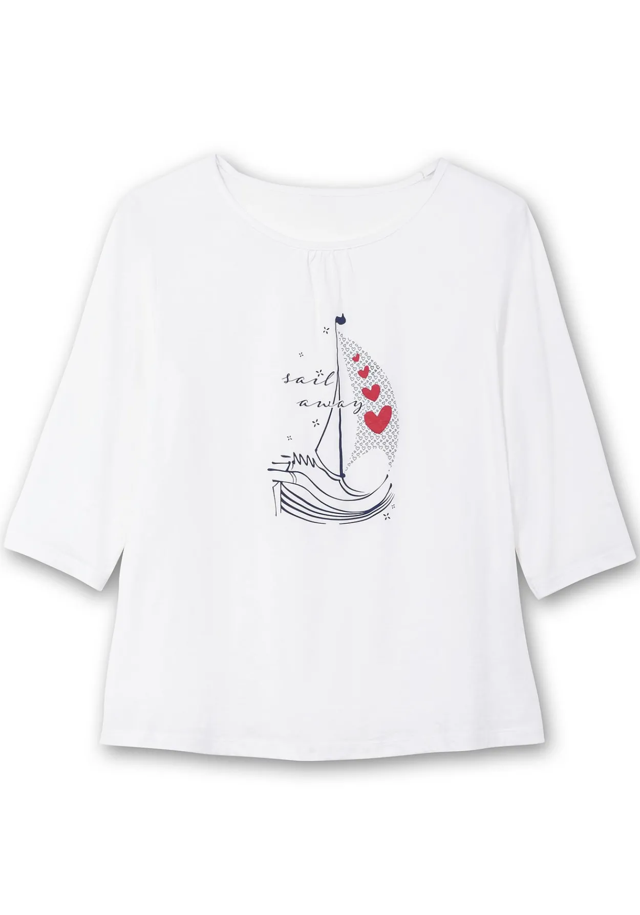 3/4-Arm-Shirt mit maritimem Frontdruck<sheego Hot