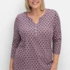 3/4-Arm-Shirt mit Retro-Alloverdruck<sheego Best