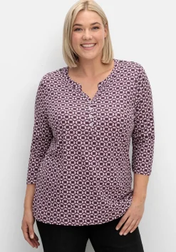 3/4-Arm-Shirt mit Retro-Alloverdruck<sheego Best
