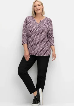 3/4-Arm-Shirt mit Retro-Alloverdruck<sheego Best