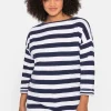 3/4-Arm-Shirt mit Ringeln und U-Boot-Ausschnitt<sheego Sale