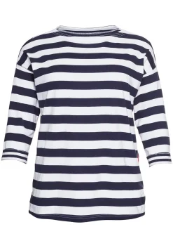3/4-Arm-Shirt mit Ringeln und U-Boot-Ausschnitt<sheego Sale