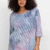 3/4-Arm-Shirt mit softem Alloverdruck<sheego Best