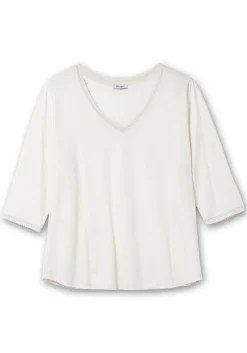 3/4-Arm-Shirt mit V-Ausschnitt, in leichter A-Linie<sheego Best