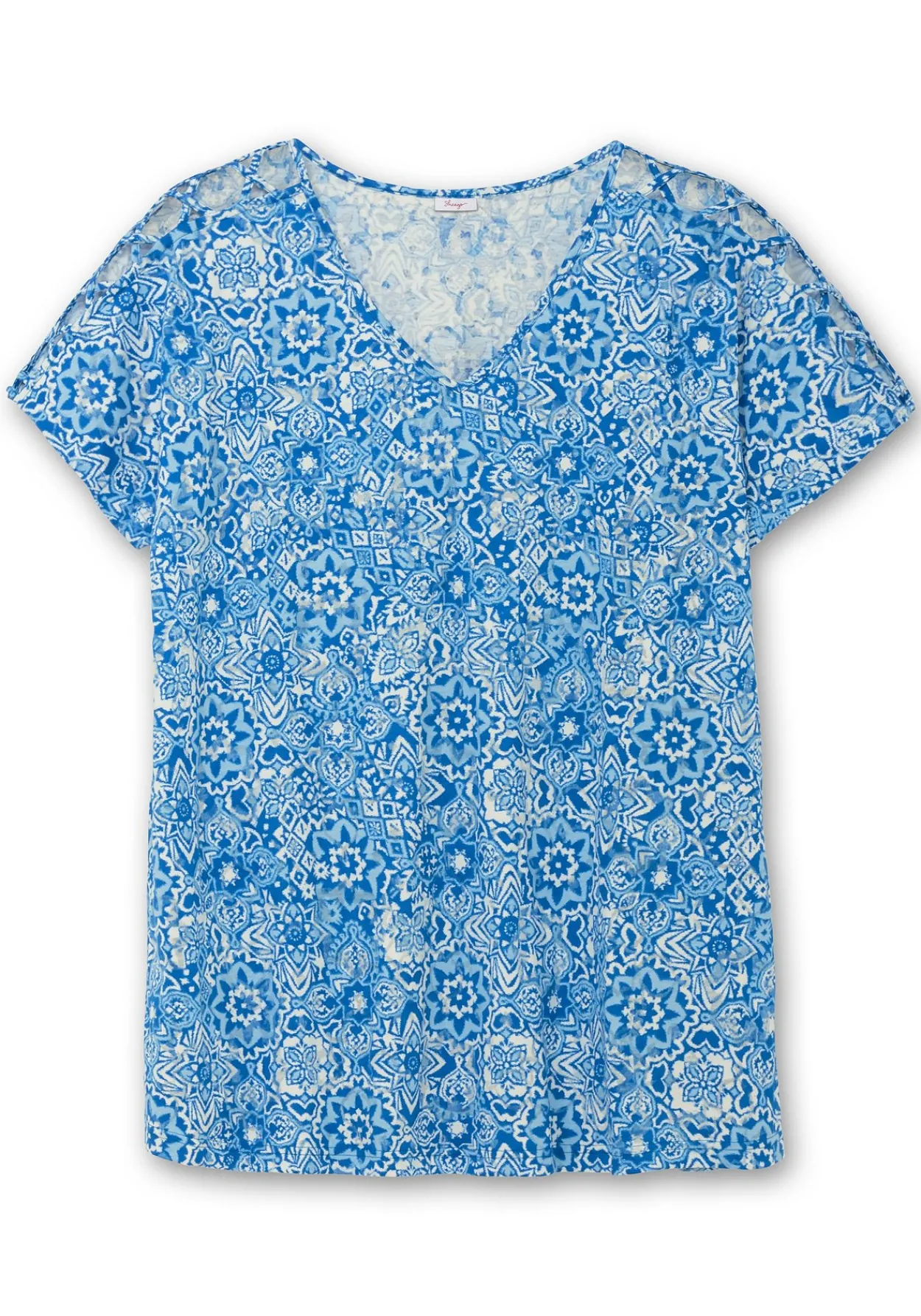 Ausbrenner-Shirt mit geschlitzten Ärmeln<sheego Best