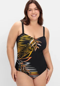 Badeanzug mit Blätterdruck und Shapingeffekt<feel good Best