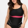 Badeanzug mit Kontrastdetails und Shaping-Effekt<sheego Hot