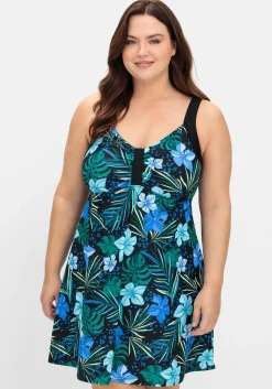 Badekleid mit Blumenprint und integrierter Hose<sheego Discount