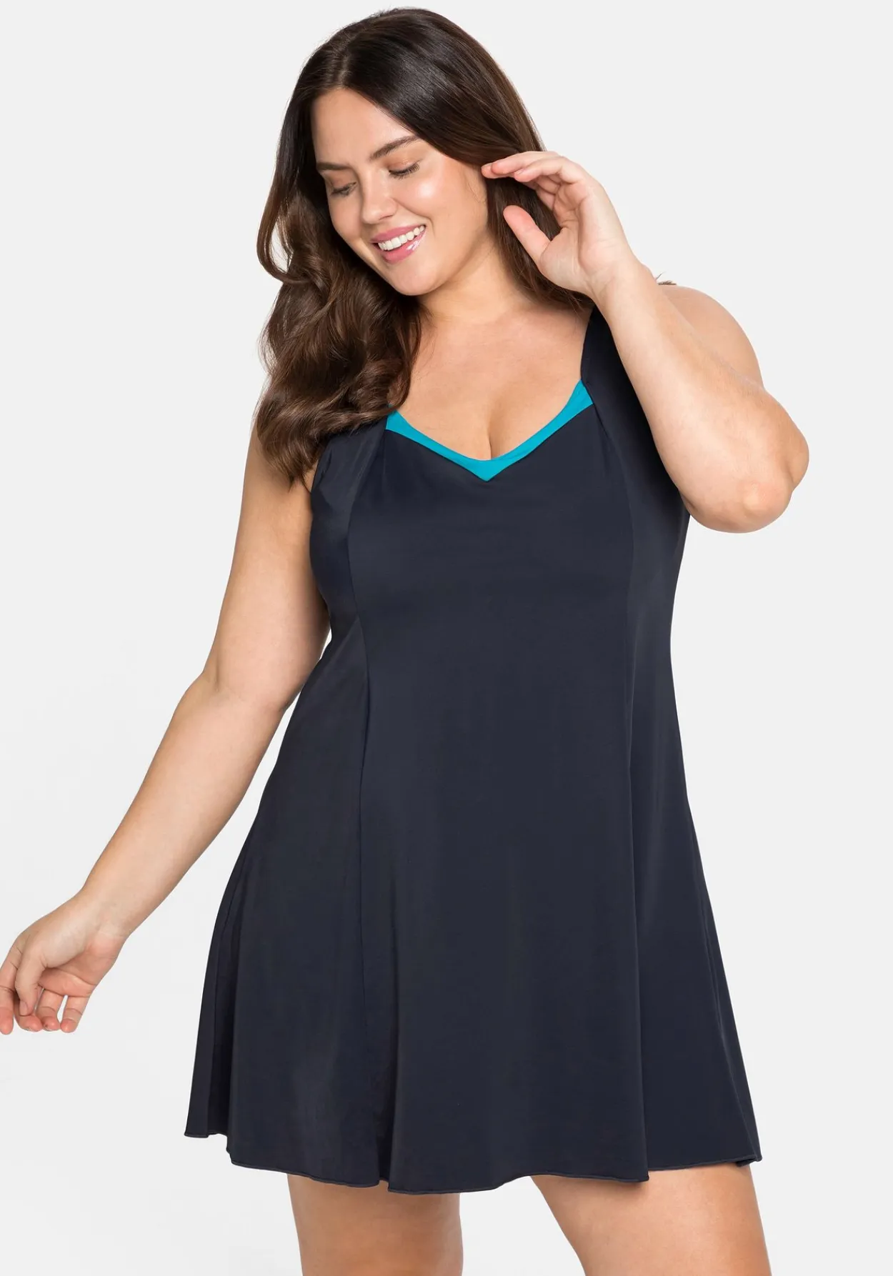 Badekleid mit locker fallendem Rock<sheego Clearance