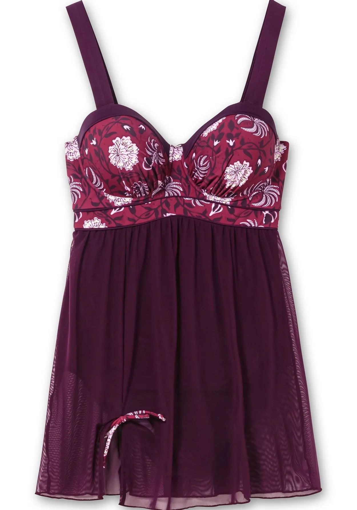 Badekleid mit Mesh-Rock und Shaping-Effekt<sheego by Joe Browns Online