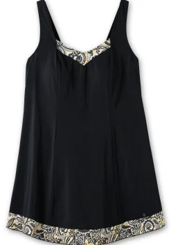 Badekleid mit V-Ausschnitt und Kontrast-Partien<sheego Clearance