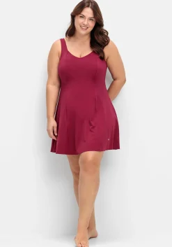 Badekleid mit V-Ausschnitt und integrierter Hose.<sheego Outlet