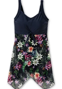 Badekleid mit zipfeligem Mesh-Rock<sheego by Joe Browns Outlet