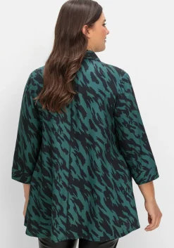 Bedruckte Bluse in schwingender A-Linie<sheego Outlet