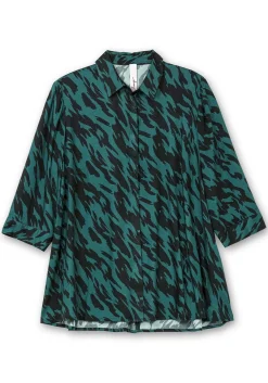 Bedruckte Bluse in schwingender A-Linie<sheego Outlet