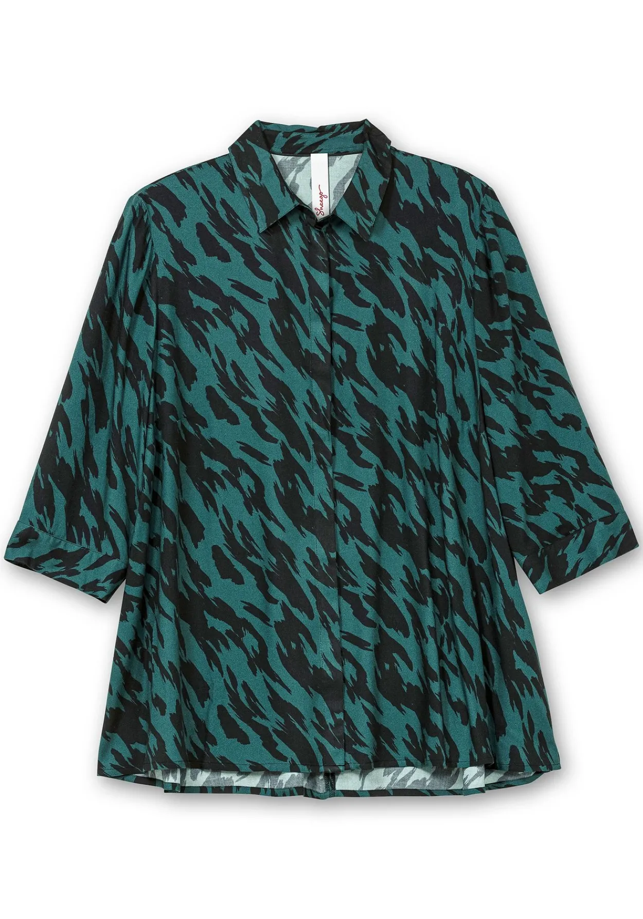 Bedruckte Bluse in schwingender A-Linie<sheego Outlet