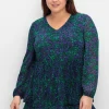 Bedruckte Chiffontunika mit Plisseefalten<sheego by Joe Browns Fashion