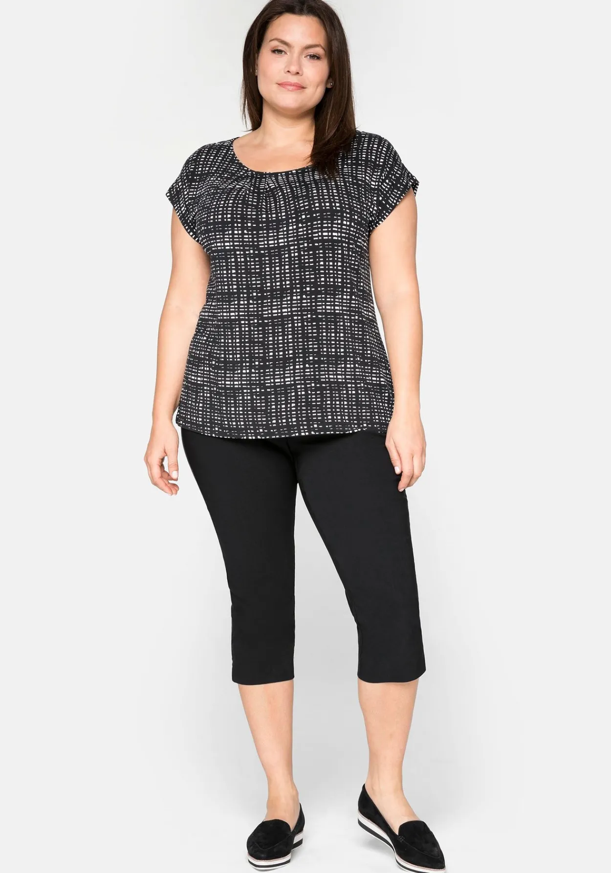 Bengalin-Hose in Caprilänge mit Schlupfbund<sheego Discount
