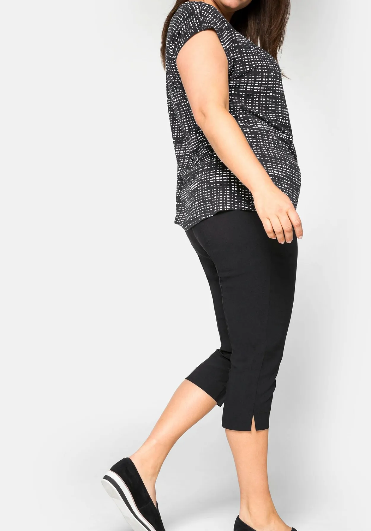 Bengalin-Hose in Caprilänge mit Schlupfbund<sheego Discount