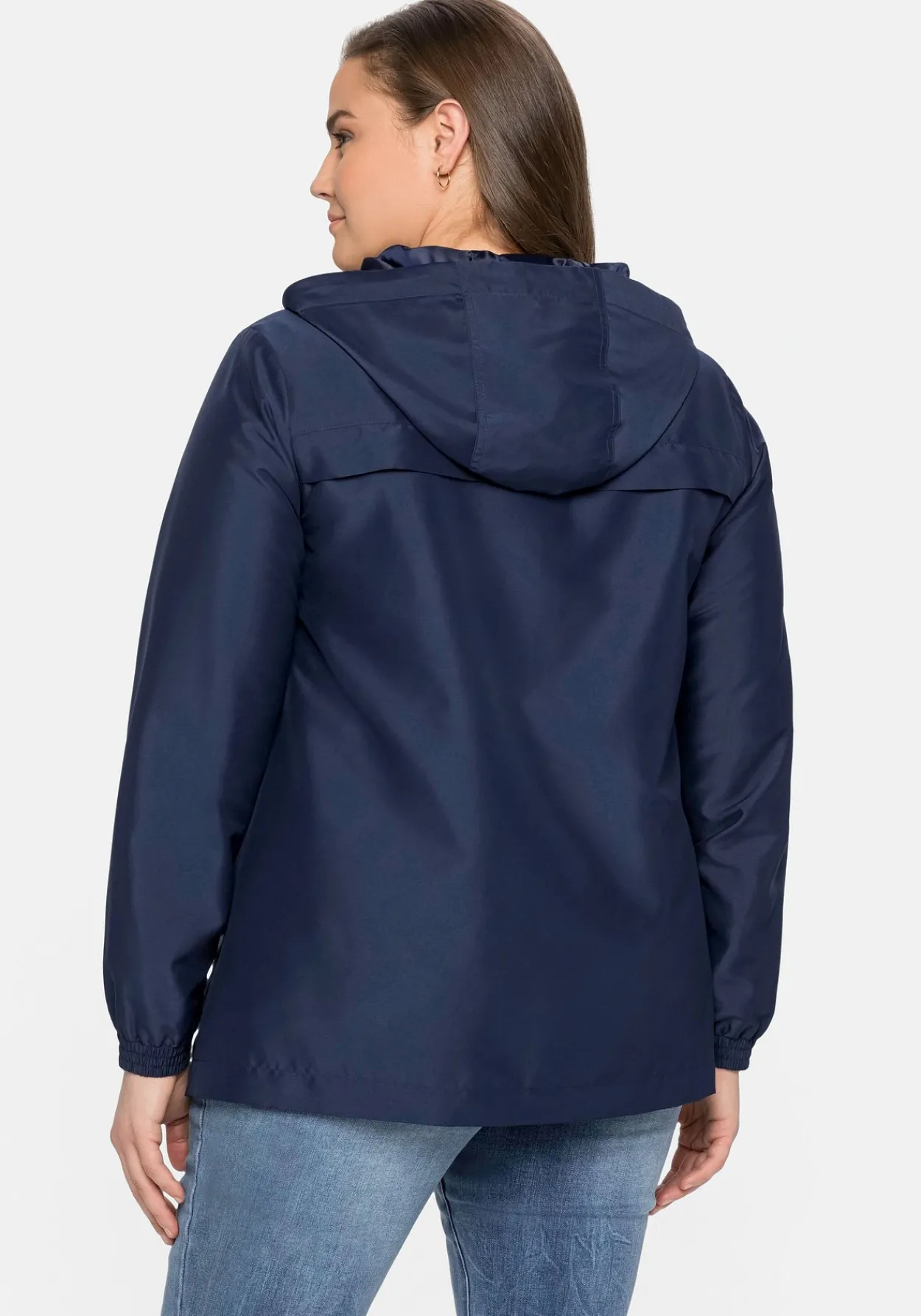 Übergangsjacke aus Microfaser, mit Kapuze<sheego Clearance