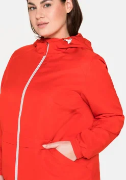 Übergangsjacke aus Microfaser, mit Kapuze<sheego New