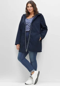 Übergangsjacke in A-Linie, mit Kapuze und Reißverschluss<sheego Sale