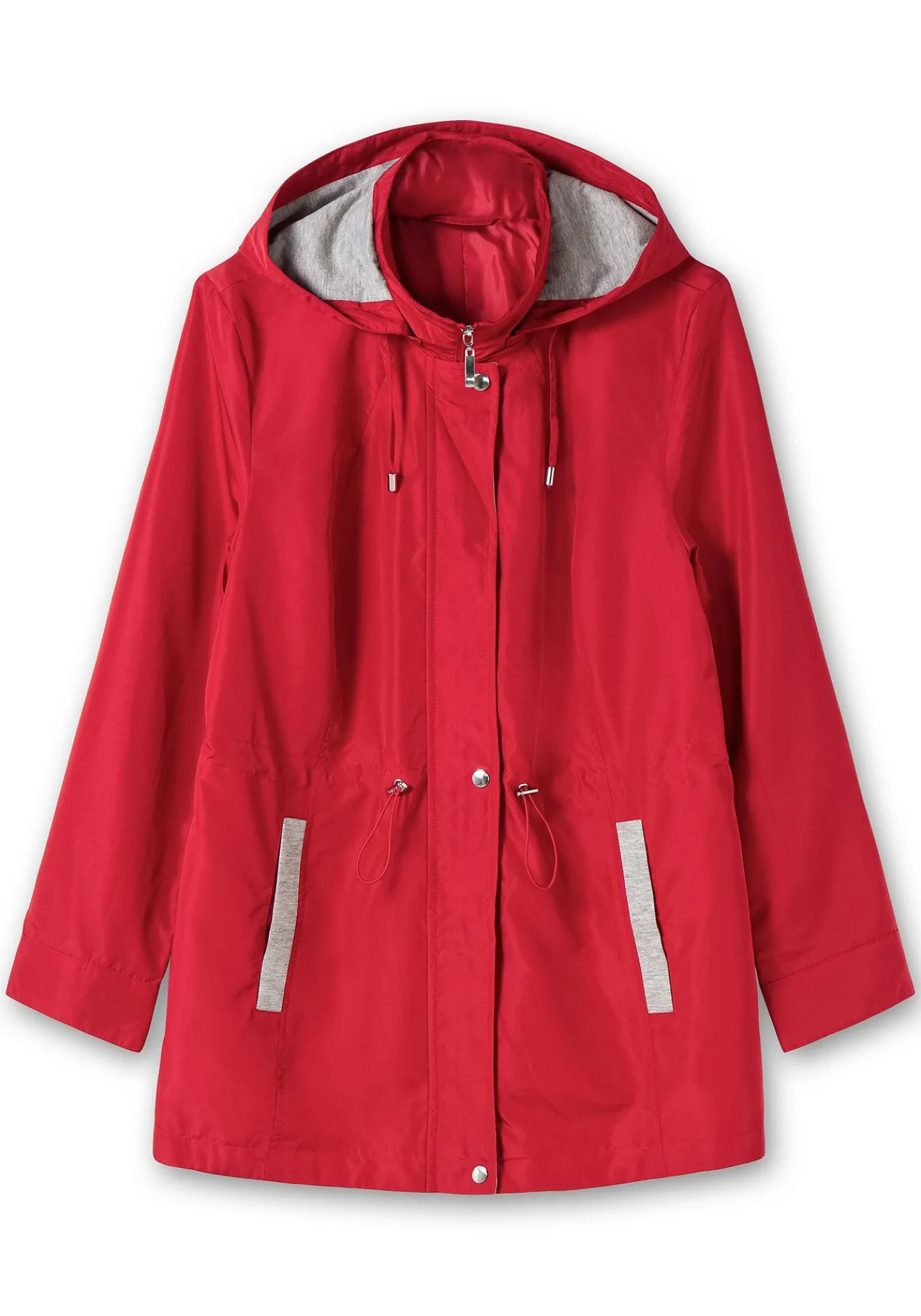 Übergangsjacke mit Kapuze und Kontrastdetails<sheego New