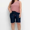 Bermudas aus Sweat-Denim, mit offenem Saum<sheego Outlet