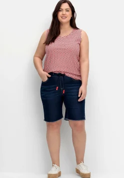 Bermudas aus Sweat-Denim, mit offenem Saum<sheego Outlet