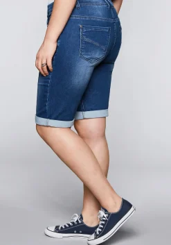 Bermudas aus Sweat-Denim mit Teilungsnaht<sheego Fashion