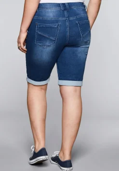Bermudas aus Sweat-Denim mit Teilungsnaht<sheego Fashion
