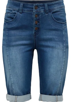 Bermudas aus Sweat-Denim mit Teilungsnaht<sheego Fashion