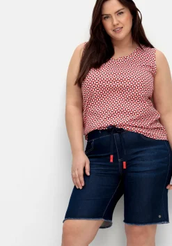 Bermudas aus Sweat-Denim, mit offenem Saum<sheego Outlet