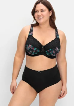 Bügel-BH mit Paisleydruck und Spitze<sheego Discount