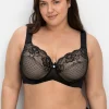 Bügel-BH mit Spitze und Kontrastfutter aus Mesh<sheego Clearance