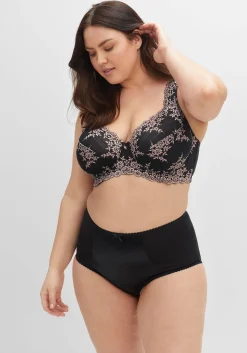 Bügel-BH mit Stickereispitze und Mesh-Einsätzen<sheego Hot
