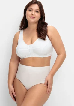 Bügelloser BH mit Vorderverschluss, breite Träger<sheego Fashion