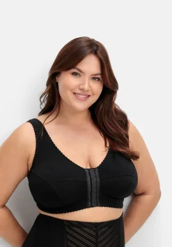 Bügelloser BH mit Vorderverschluss, breite Träger<sheego Discount