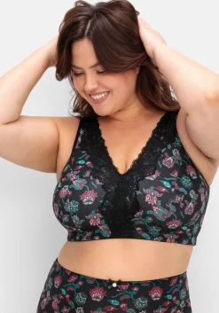 BH ohne Bügel in Bustier-Form, mit Spitzenborte<sheego Discount