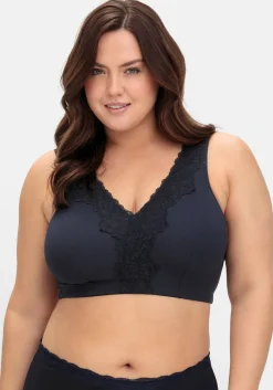 BH ohne Bügel in Bustier-Form, mit Spitzenborte<sheego Best