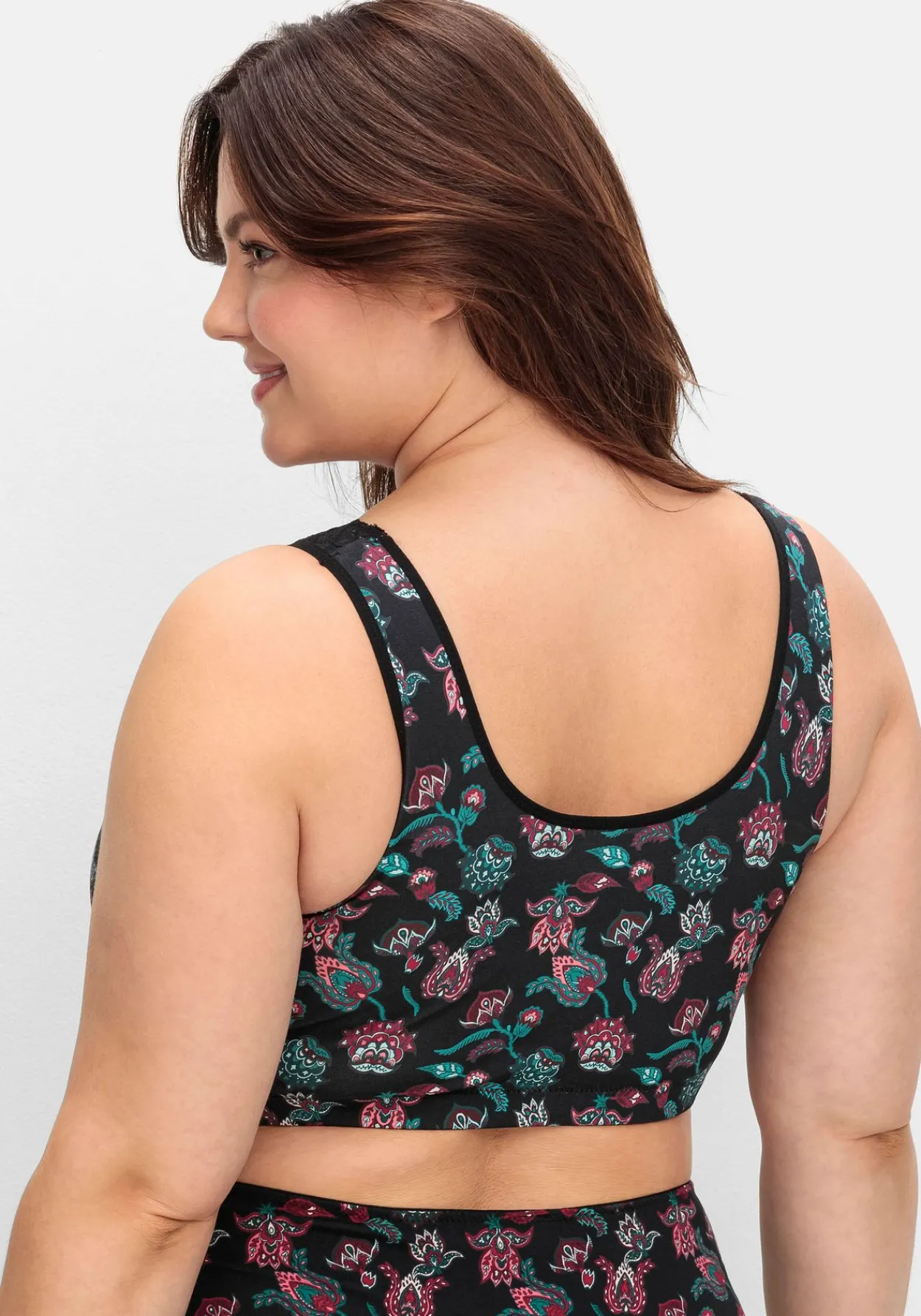BH ohne Bügel in Bustier-Form, mit Spitzenborte<sheego Discount