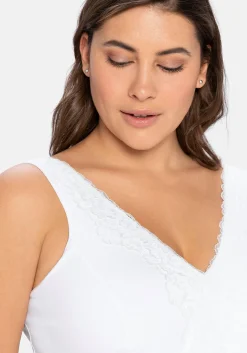 BH ohne Bügel in Bustier-Form, mit Spitzenborte<sheego Sale