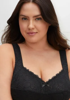 BH ohne Bügel mit leicht transparenter Spitze<sheego Fashion
