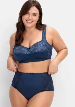 BH ohne Bügel, mit Spitze und leicht glänzend<sheego Fashion